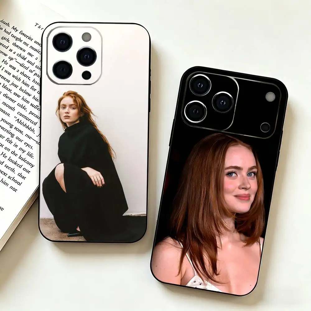 Фото Чехол для телефона с изображением знаменитой актрисы S-Sadie S-Sink для iPhone 17, 16, 15, 14, 13, 12, 11 Plus, Pro Max, XS, мягкий силиконовый черный чехол №1