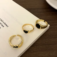 heart geometry love ring women gift for girlfriend designer luxury quality jewelry korean fashion dropship suppliers accessories