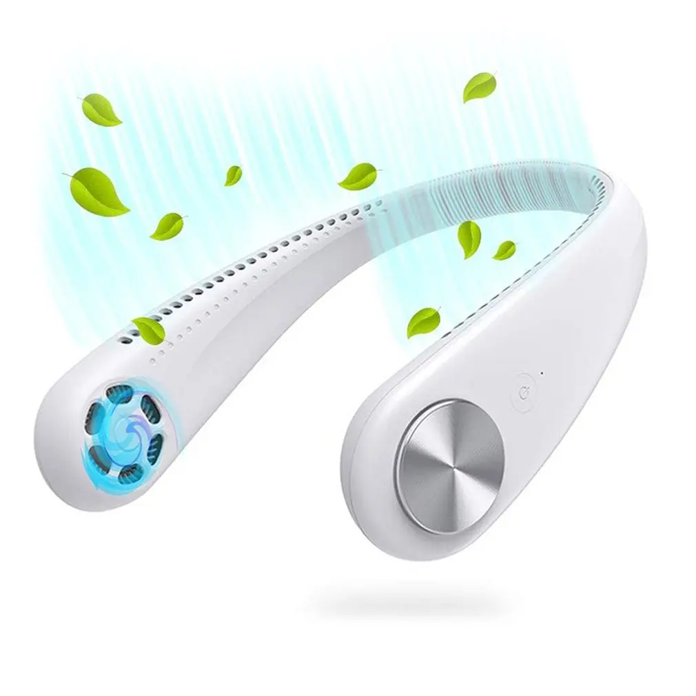 

Мини-вентилятор на шею, портативный безлопастной USB-перезаряжаемый бесшумный спортивный вентилятор, ультратихий ручной воздухоохладитель,...