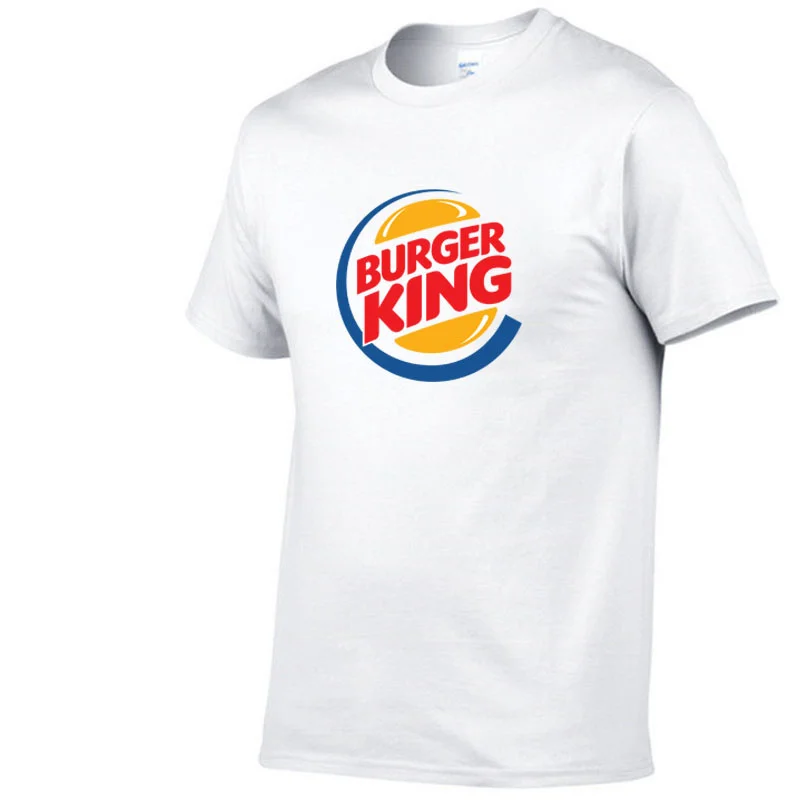 

Hot sale Burger King Fries Food Fun Print T-shirt Men's Summer 2021 100% Cotton T-shirt Hip Hop Streetwear Harajuku Yellow T