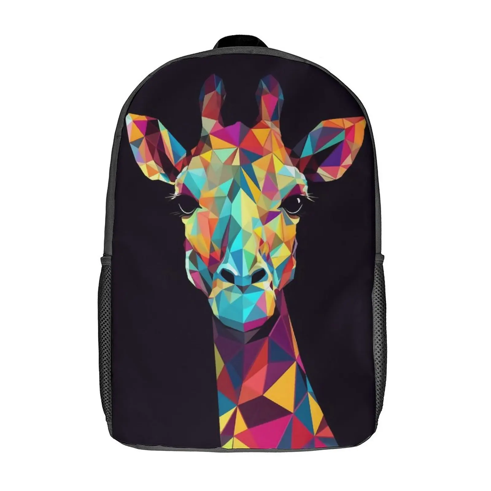 

Giraffe Backpack Geometric Paper Art Travel Backpacks Boy Girl Style School Bags Colorful Soft Rucksack