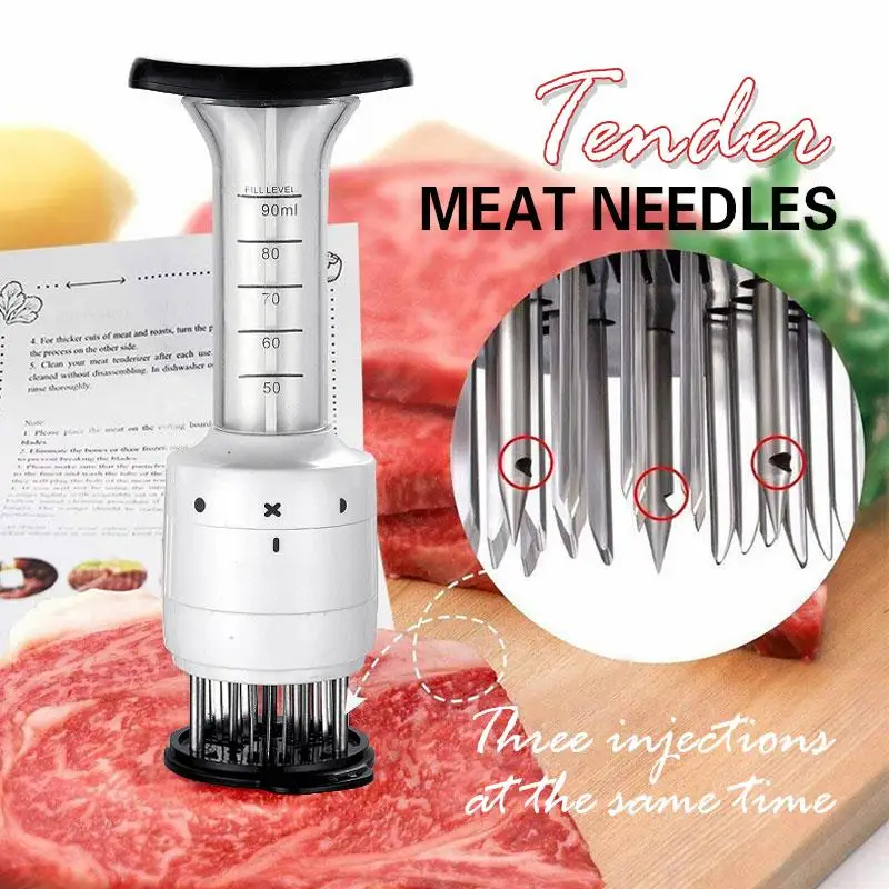 

2 in 1 Tenderizer and Sauce Injector BBQ Meat Steak Beef Sauce Tenderizer With Stainless Steel Needle Cooking BBQ Tools