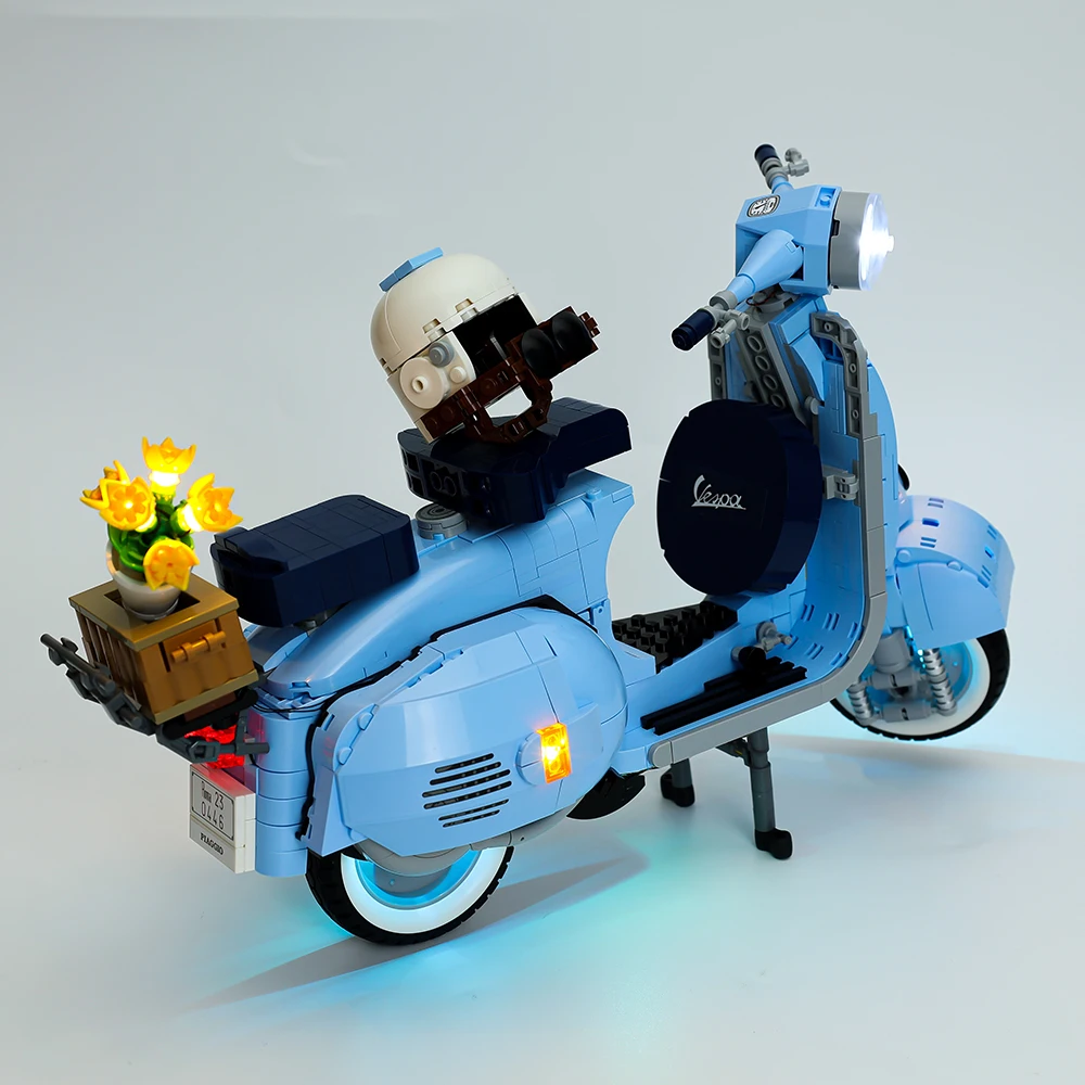 Фото Набор со светодиодный Ной подсветкой для Creator Expert 10298 Vespa 125, модель мотоцикла, строительные блоки светильник, без модели №3