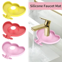 silicone faucet mat sink splash pad moisture proof mildew proof drainage pad catcher drain drying organizer sink accessories