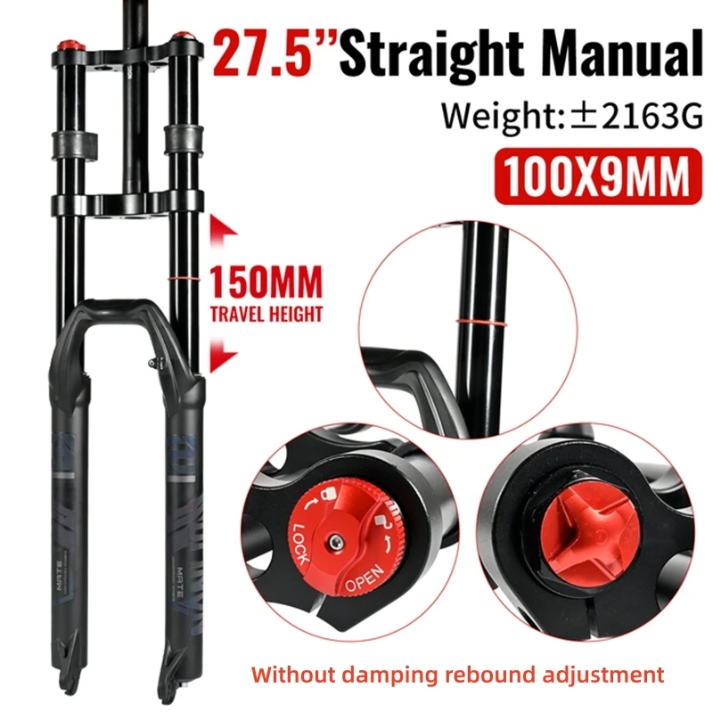 Двухсторонняя вилка NANLIO для горного велосипеда 27 5 29 дюймов электровелосипеда