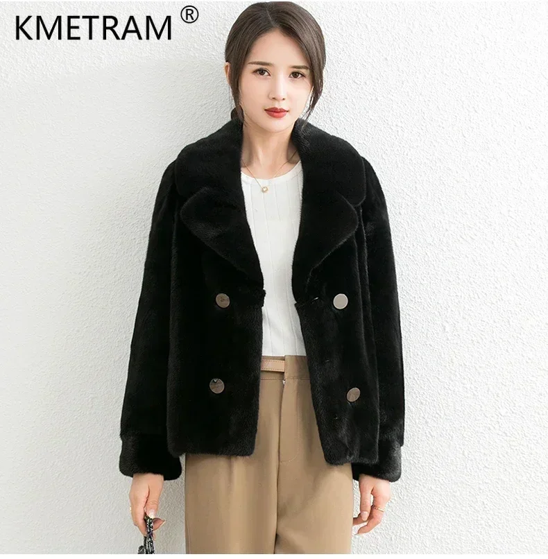 Роскошные натуральные норковые пальто женская одежда осенне-зимние куртки для