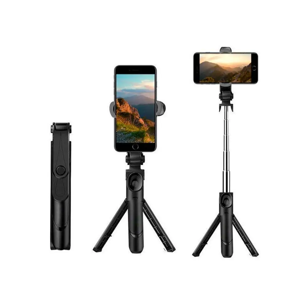 

XT-09 Mobile Selfie Stick Tripod Holder Portable Retractable Stand Wireless Bluetooth Remote Shutter Folding Holder Clip Mount