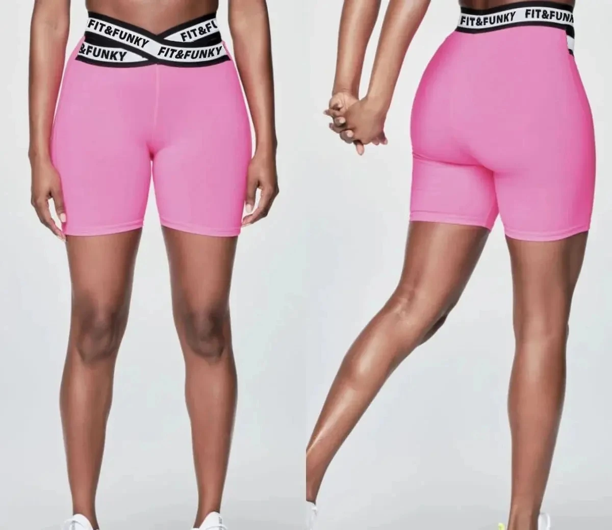 Быстросохнущие эластичные облегающие брюки ABCDE со средней посадкой шорты длиной