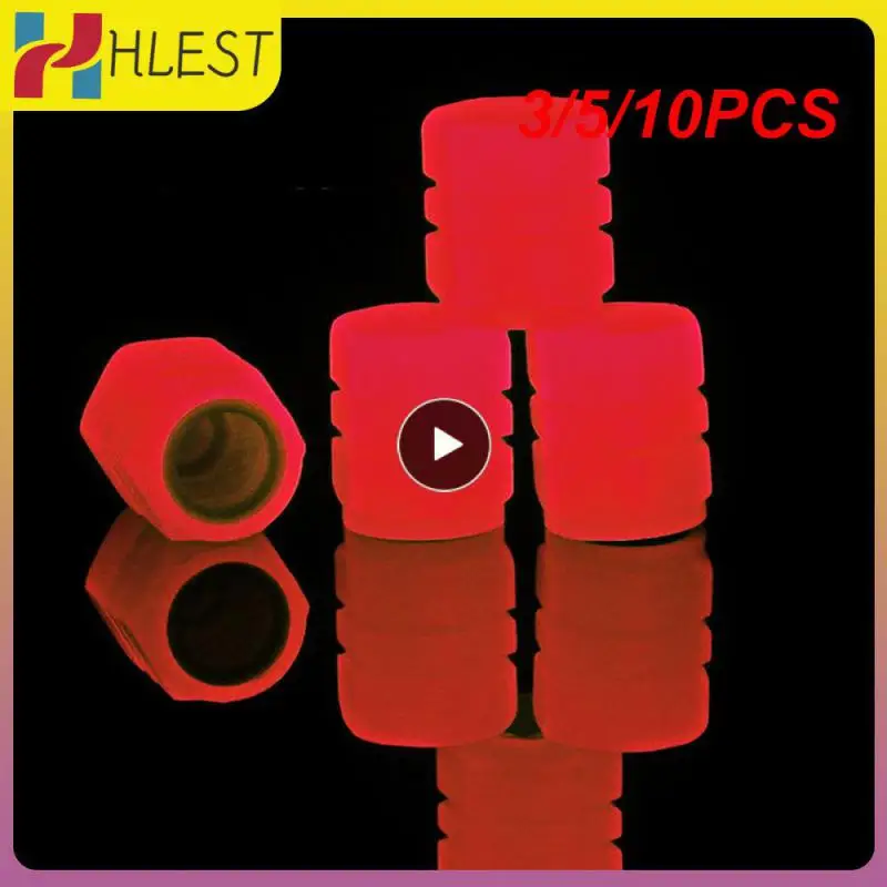 

3/5/10PCS Durable Valve Cap Luminous Tire Valve Cap Universal Valve Stem Practical Car Supplies Dustproof Tyre Rim Stem Covers