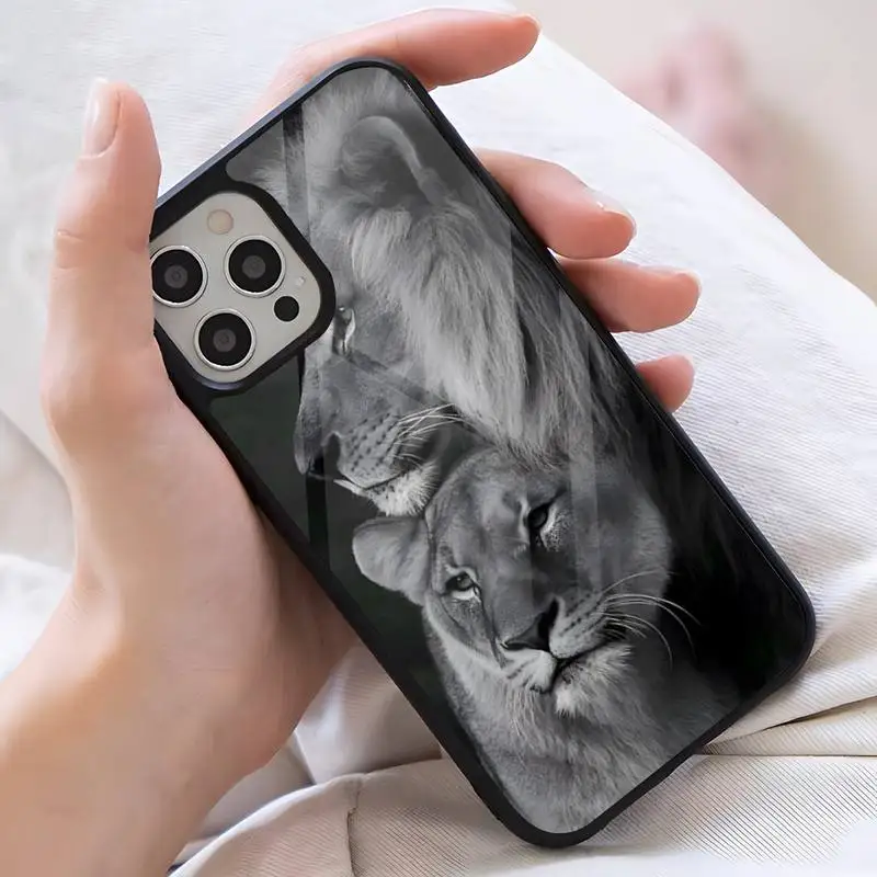 

King Of Beasts Lion Phone Case For S22 Note5 7 8 9 10 20 S7edge S8 Plus S9 S10E Lite 2019 S20 ULTRA 5G S20 5G S21 S30 S30 PC+TPU