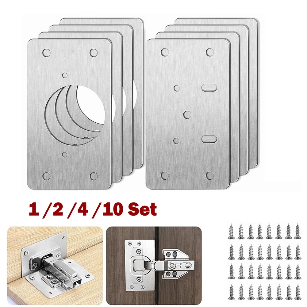 

1/2/4/10 Pair Hinge Repair Plates Kitchen Cupboard Cabinet Wardrobe Window Door Hinge Repairing Fixing Tool Furniture Hardware