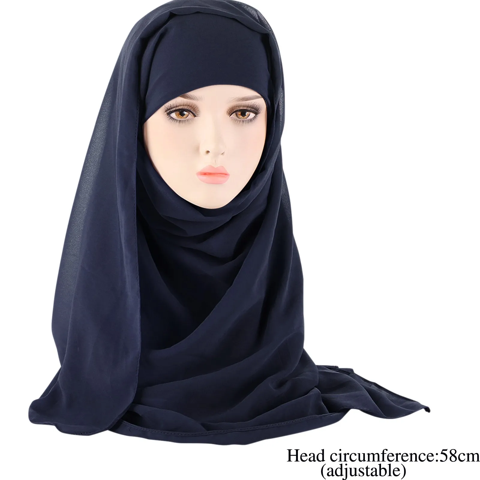 

Hijab Scarf 70*175cm Plain Chiffon Scarves For Women Muslim Fasion Islam Clothing Headscarves Shawl For Ladies Headwrap Ramadan