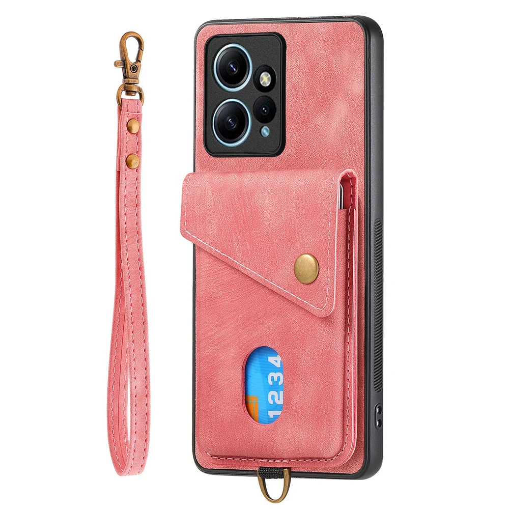 Противоударный чехол со шнурком и слотом для кредитных карт Xiaomi Mi 13T 14 13 Ultra 12 Lite 12T