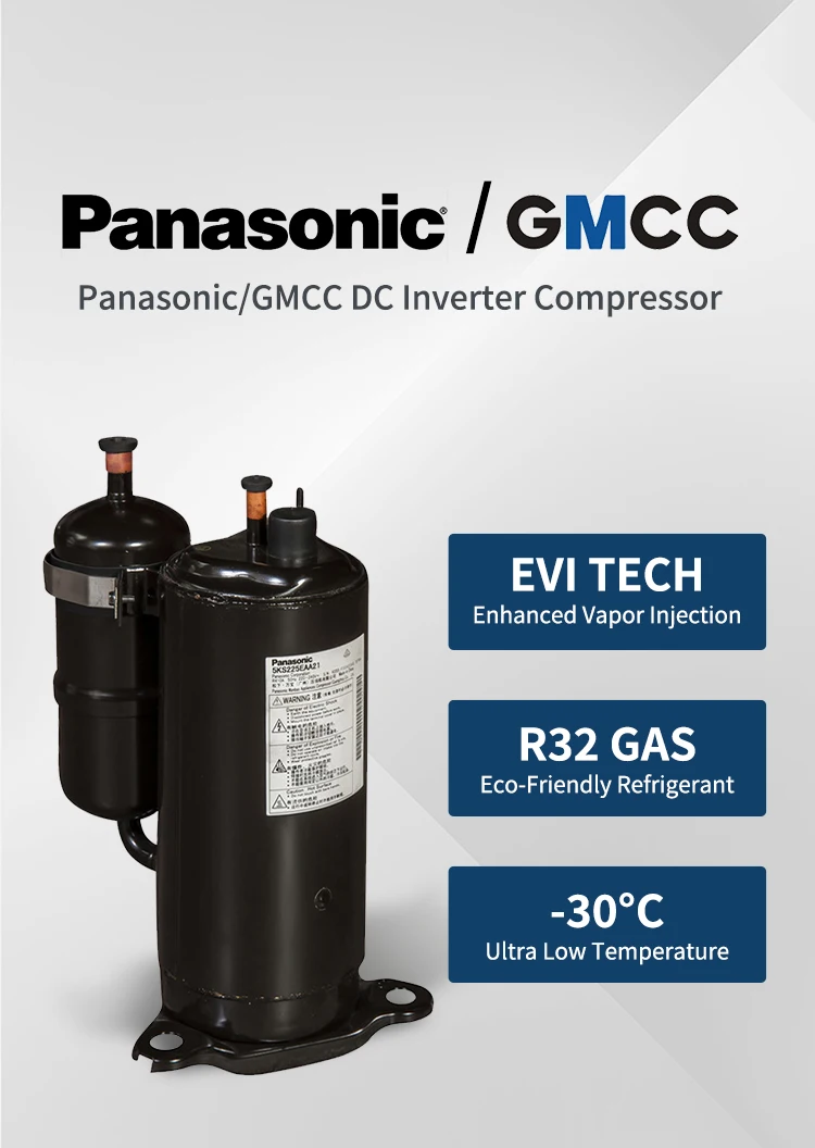 Фото Тепловой насос 9кВт 12кВт 22кВт EVI R32 Split DC Inverter, высокоэффективный, солнечный, воздух-вода, безрезервуарный, для нагрева воды №3