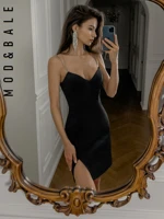 2022 summer womens vestidos crystal strap sexy dress black elegant v neck skinny ladies mini skirt party club evening dresses