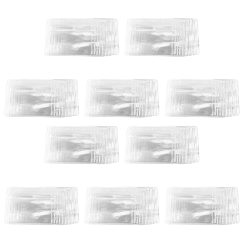 

Plastic Horizontal Name Tag Badge ID Card Holders, 100-Piece, Clear