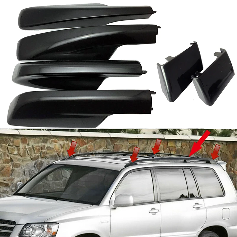 

Для Toyota Highlander 2001-2005 2006 2007 Черный Автомобильный Стайлинг Крыша Стойка крышка центральный стержень направляющая оболочка 6P запасные аксессуары