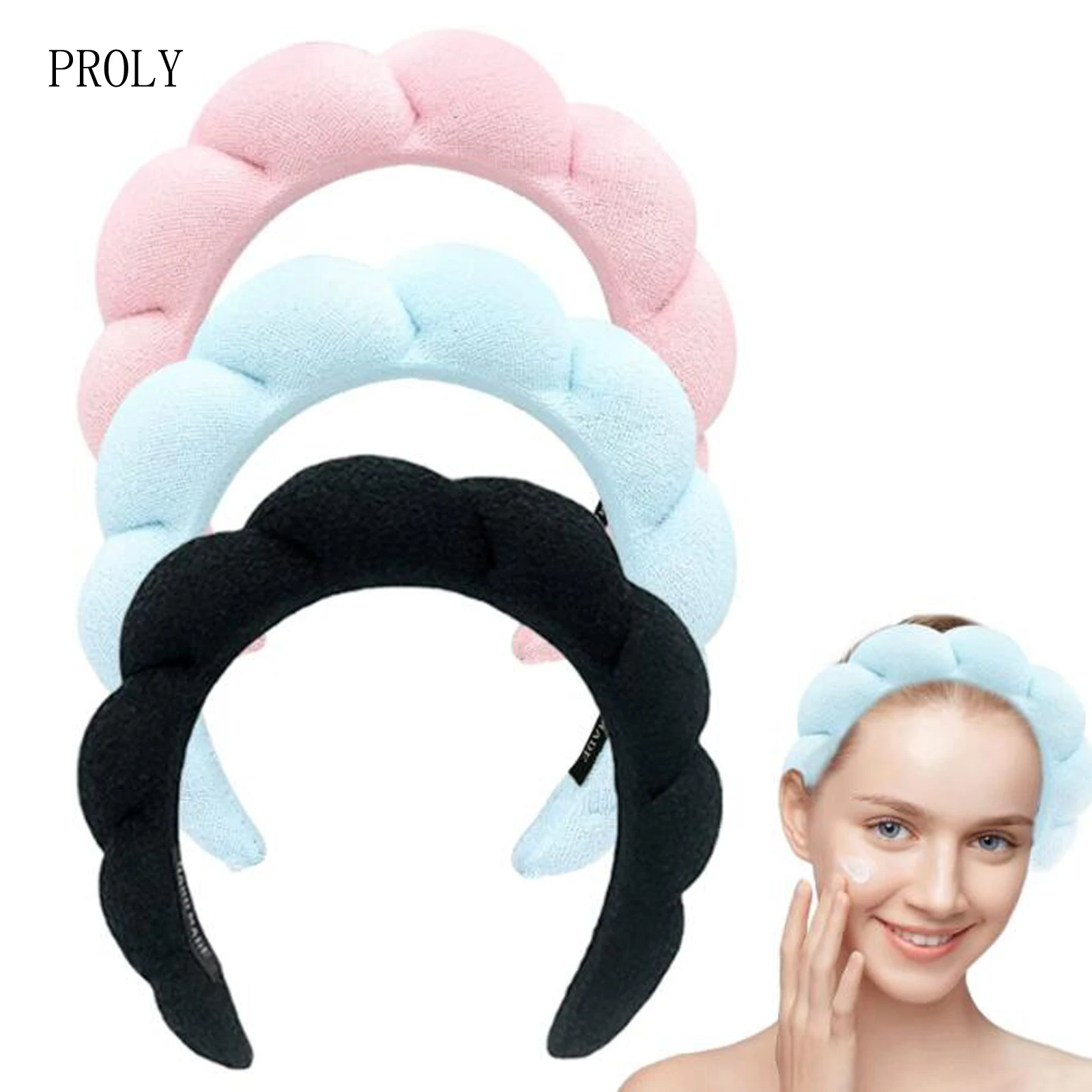 

Новинка, модные женские аксессуары для волос PROLY, широкая боковая губчатая повязка на голову, повседневная фотография для взрослых, оптовая продажа