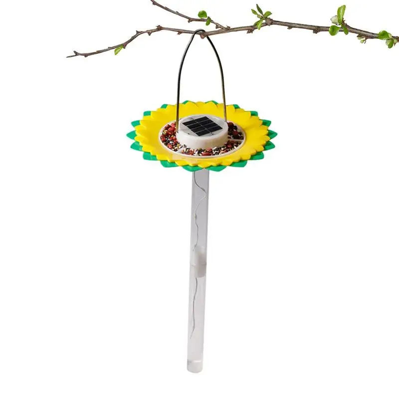 

Solar Wild Bird Feeder Solar Bird Feeder Bowl Standing Tray Sunflower Bird Outdoor Feeder Garden Decor Stake For Garden Patio
