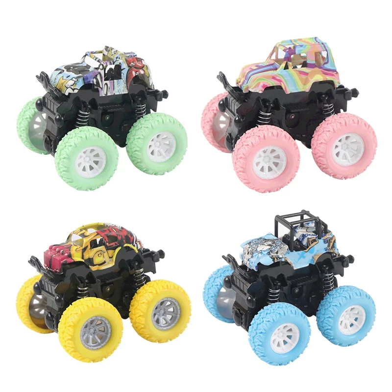 

3’’ Mini Stunt Toy Play Vehicle 180°Free Flip Friction Powered Push & Go Playset