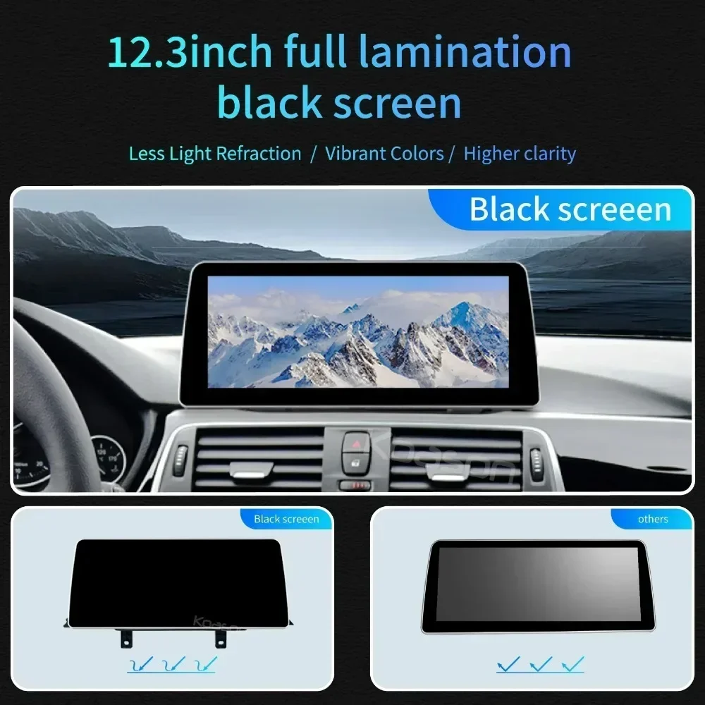 Фото Koason Wireless Carplay Android Auto сенсорный экран навигации для BMW 3 4 серии M3 F30 F32 F33 F34 F36 F80 F82 F83 F84 NBT EVO №4