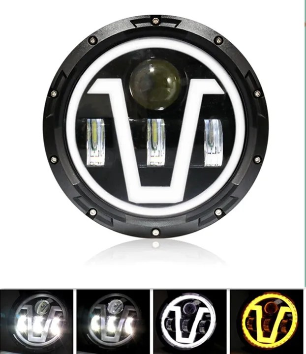 

7" LED Motorcycle Truck Auto Running light Front Headlight for Cafe Racer Bobber Electra Street Glide Road King