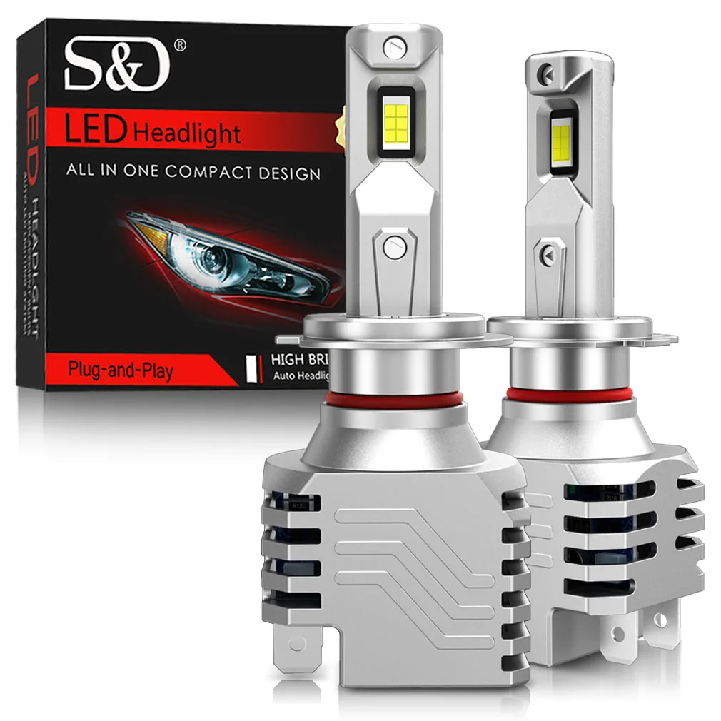 2Pcs H4 LED H11 H8 9005 9006 HB3 HB4 H7 Headlight Bulb Car Lights 20000LM 110W 6500K White 3570 CSP 12V Chip Auto Lamp - купить по