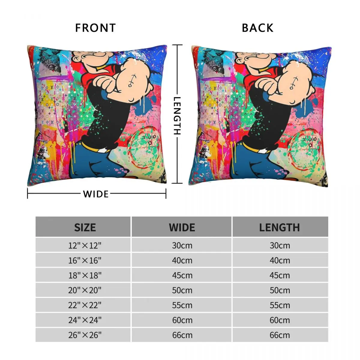 Hello Classic чехол для подушки из полиэстера Popeye наволочка с изображением моряка