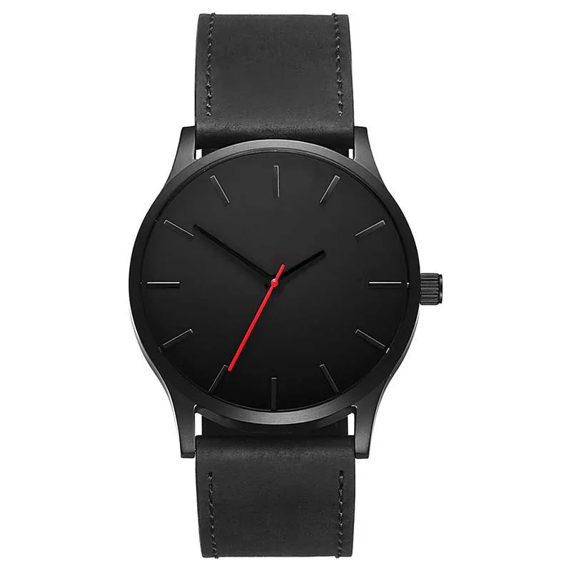 

Men's Watch Unisex Fashion Leather Band Analog Quartz Men's Wrist Watch Clock Minimalist Watch montre homme erkek kol saati Hot