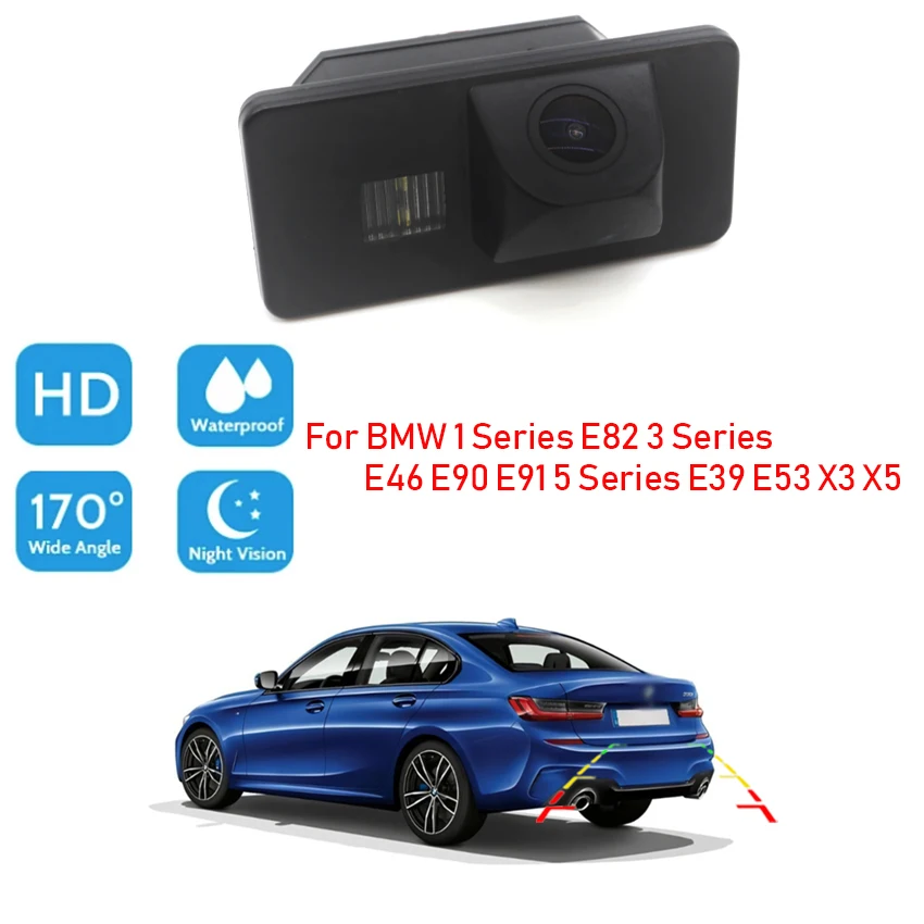 

HD CCD High quality RCA Car Reverse Backup Rear View Camera For BMW 1 Series E82 3 Series E46 E90 E91 5 Series E39 E53 X3 X5