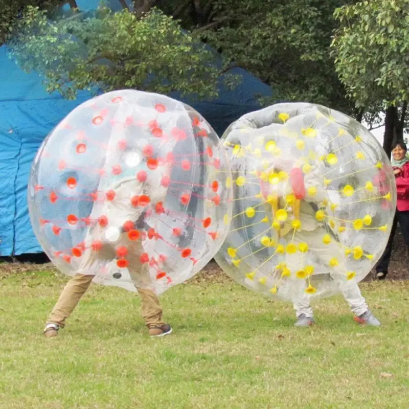Бесплатная доставка 1 5 м 0 8 мм ПВХ надувной футбольный мяч с пузырьками Zorb (4 9
