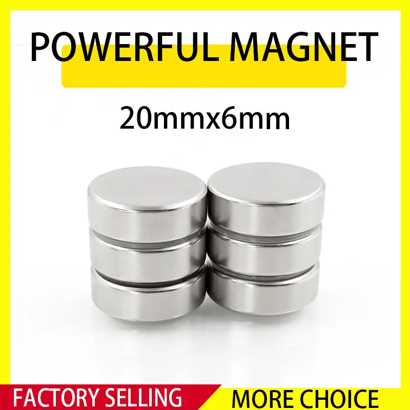 

2/5/10/15/20/30PCS 20x6mm Circular Magnets 20mm x 6mm N35 Neodymium Magnet strong Dia 20*6mm Permanent NdFeB Magnets disc