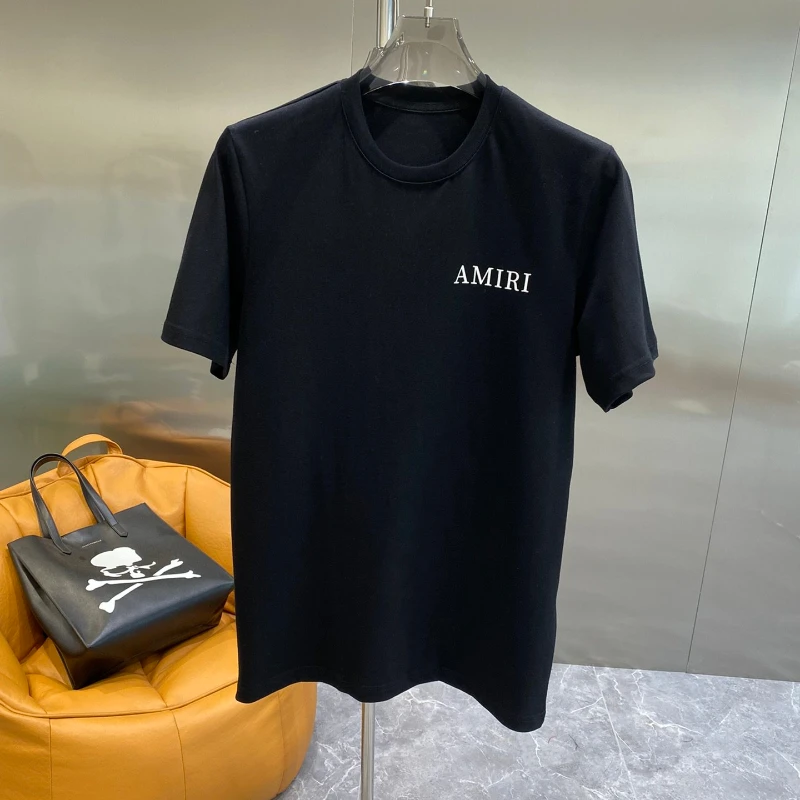 

2020 New AMIRI Men's and Women's Same Loose Short-sleeved T-shirt, Fashionable and Versatile. Cotton T-shirt