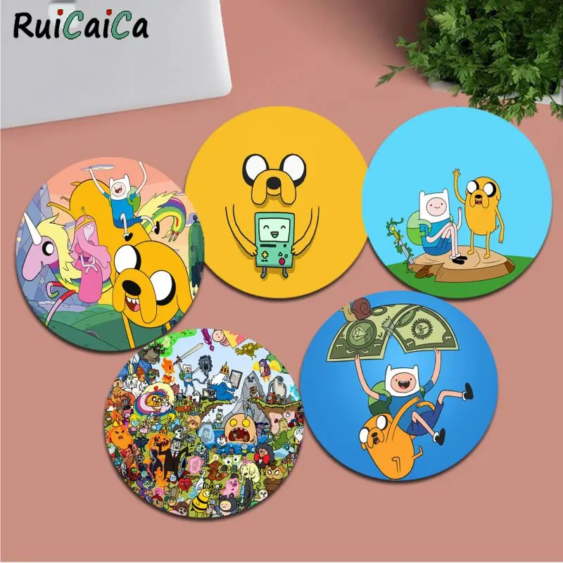 

Hot Sales Adventure time gamer play mats round gaming Mousepad gaming Mousepad Rug For PC Laptop Notebook