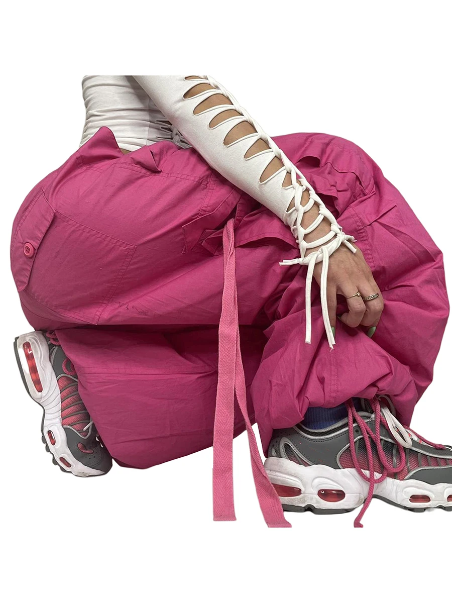 

Women s Lightweight Cargo Pants with Multiple Pockets and Adjustable Drawstring Waist for a Comfortable and Stylish Look