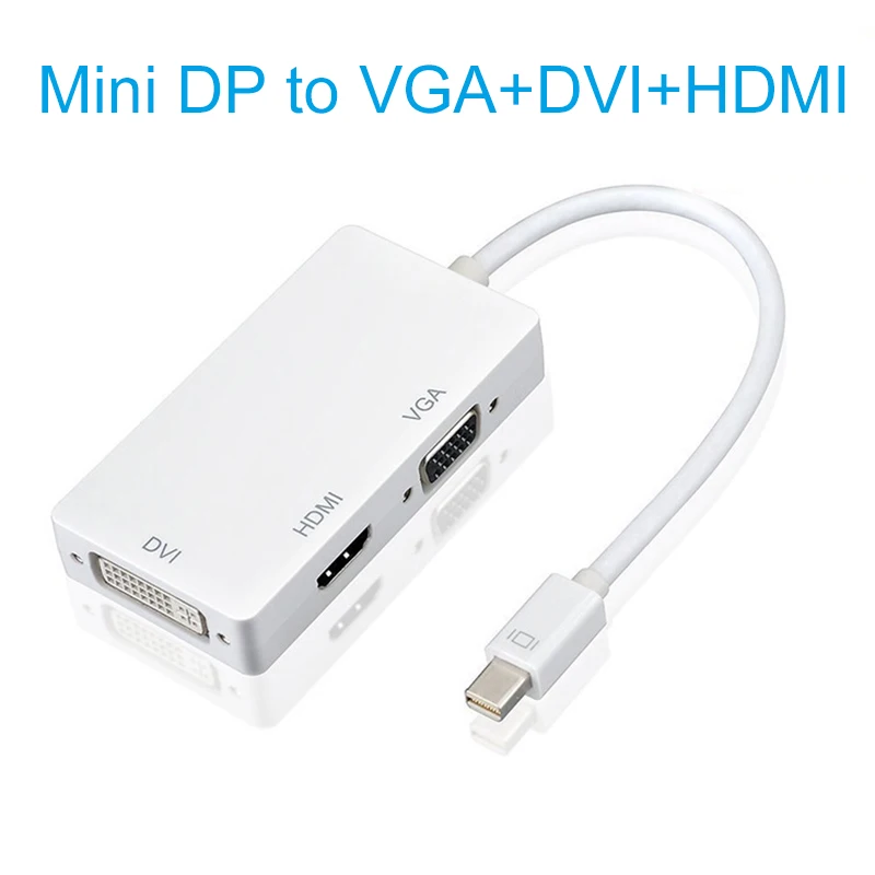 1080P 3 в 1 Mini DP 1,2 к VGA HDTV DVI конвертер втулки порт адаптера разъем для MacBook Pro Air Mini DisplayPort