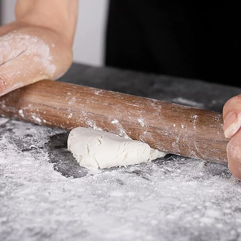 Скалка из черного ореха перфорированные палочки для выпечки клецков цельного