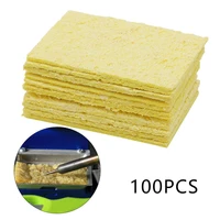 100pcs cleaning sponge cleaner soldering iron cleaning pads sponge tip for enduring solder welding station repair tools