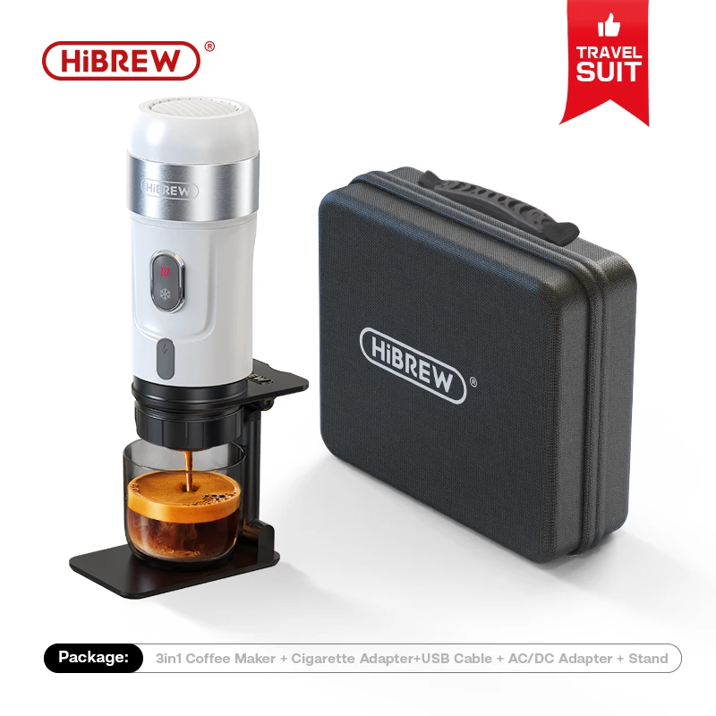 

Портативная Кофемашина HiBREW Для Автомобиля И Дома, 12 В, Кофеварка Для Эспрессо С Постоянным Током