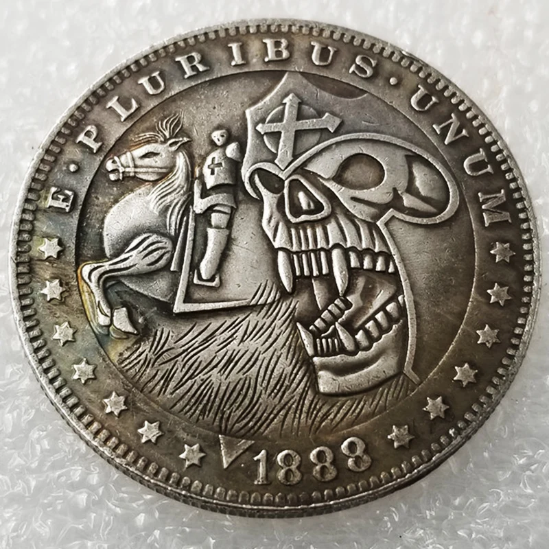 

Hobo Nickel Coins 1888 USA Morgan Skeleton Liberty Dollar Silver Coin Home Decor Coins Lucky Collectibles Christmas Gift monedas