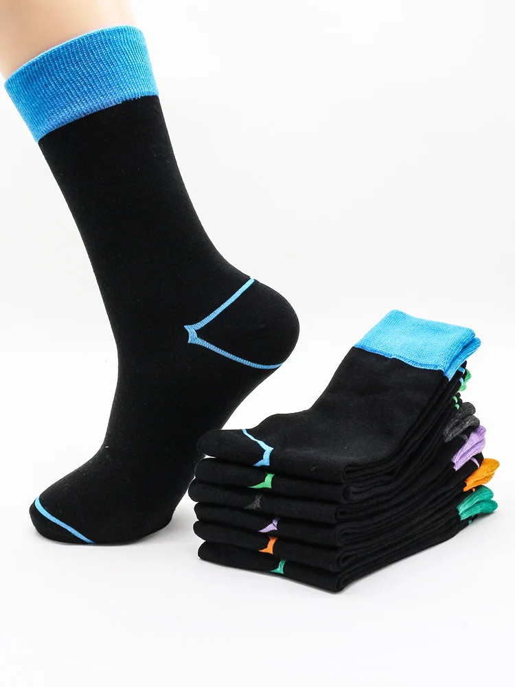 

10 Pair New Bamboo Fiber Men's Socks Fashion Cool Breathable Casual Black Socks Trend Neutral Long Socks PLUS SIZE 38-46