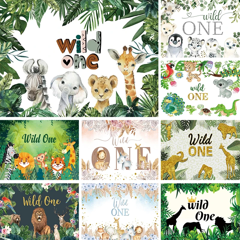 Фон для фотографий дикий один день рождения на заказ