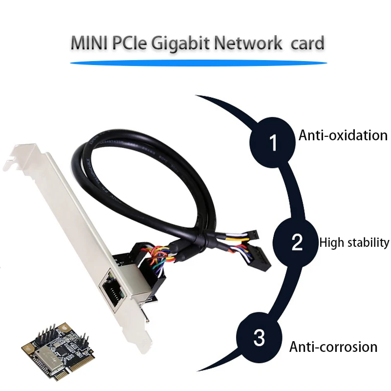 

RJ-45 LAN Adapter Fast Ethernet 10/100/1000mbps RJ45 port with Realtek 8111H MINI Gigabit PCI-E Network Card gaming for Desktop