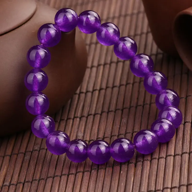 

Women's Bracelet Amethyst Gemstone Hand Bracelets Lucky Fengshui Purple Crystal Jewelry