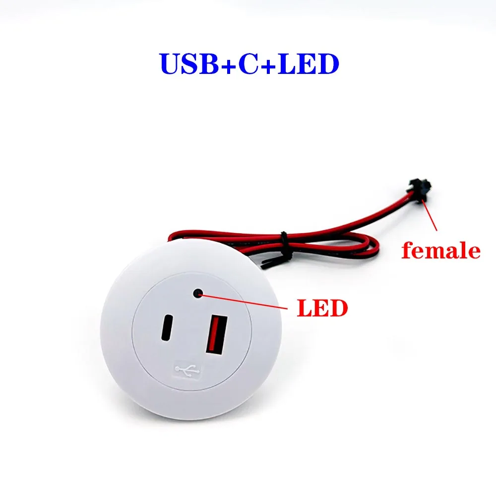 Встроенное настольное зарядное устройство USB TYPE-C розетка для мебели дивана