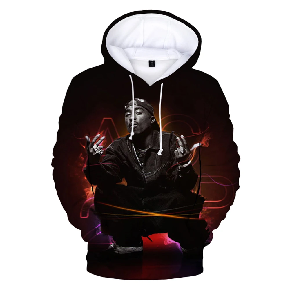 

2Pac 3D Hoodie Pullovers Rapper Tupac Print Men Women Sweatshirt 3D Hoodie Pullover Fashion Casual Pullover Hip Hop Streetwear