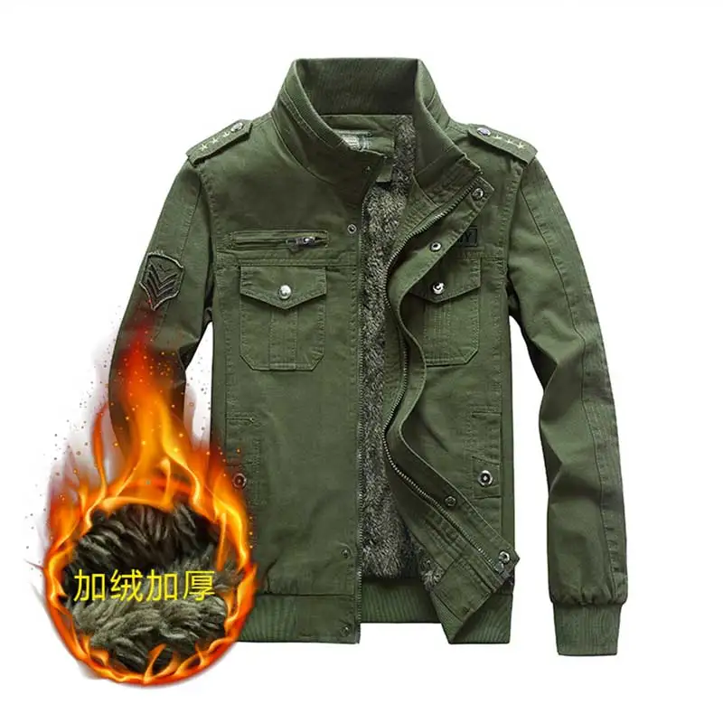 

Winter Jackets Men Plush Thick Military Cargo Jackets Men's Pure Cotton Windproof Jacket Fashion Masculinity Jackets Male M-6XL