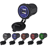 5v 4 2a3 1a universal car charger cigarette lighter waterproof dual usb ports auto adapter phone charger for iphone huawei