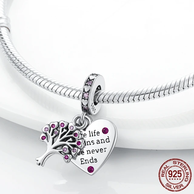 2022 Mother Day Love charm Family Tree Mom pendant Charms Beads Fit Original Brand Bracelet For Women mother Jewelry Gift 2
