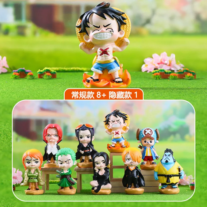 8 Шт. Слепая Коробка Луффи Джоба Аниме-кукла Украшение Автомобиля Загадочная